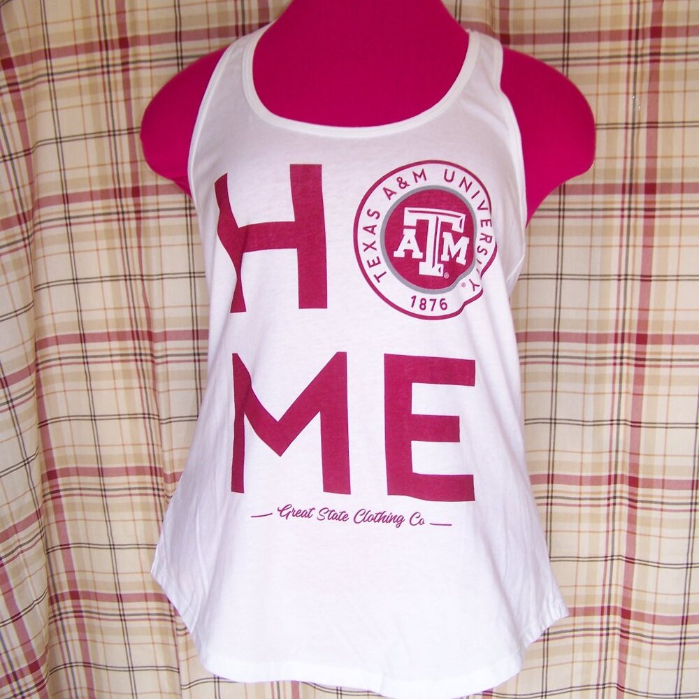 **Final Sale** Great State Clothing Co. NWT Texas A&M Home Racerback Tank Sz M